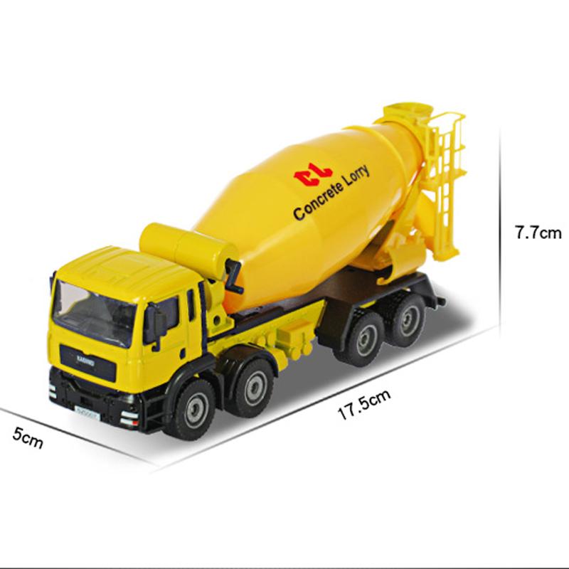 1/50 Betonmischer-LKW aus Druckgusslegierung, bewegliche Kabine, Beton-LKW von Hand drehen, Modell, Transportwerkzeuge, Geschenke, Kinderspielzeug