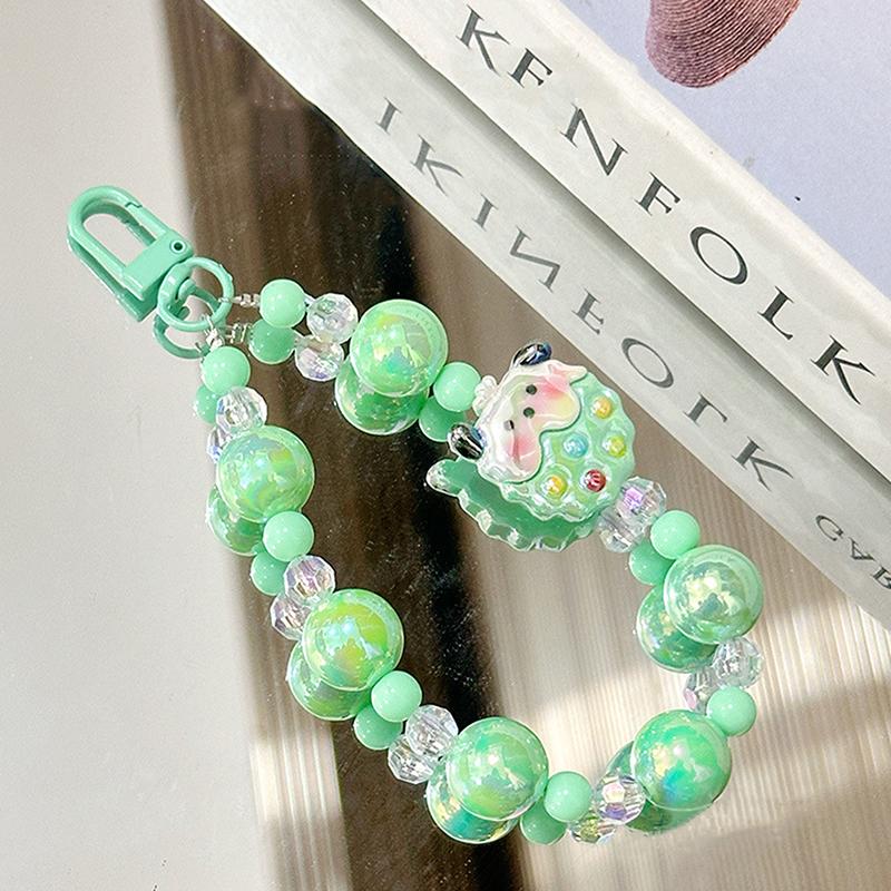 Kreative kleine Figur Kurze Perlen Handykette Tasche Auto Schlüsselanhänger Anhänger Ornament Geschenke