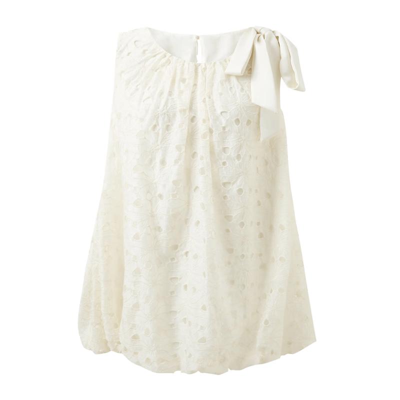 Sancai Women s Lyocell Embroidered Sleeveless A-Line Mini Dress L