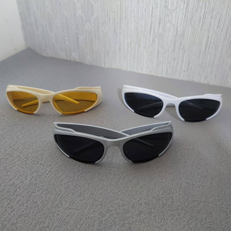3pcs Women Sports Sunglasses Fashion Y2k Oval Sun Glasses For Men Designer Vintage Outdoor Cycling Goggle UV400 Mirror Eyewear