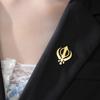 India Sikh Khanda Symbol Brooch For Women Men Stainless Steel Pins Religious Badge Accessories Spiritual Amulet Jewelry Gifts