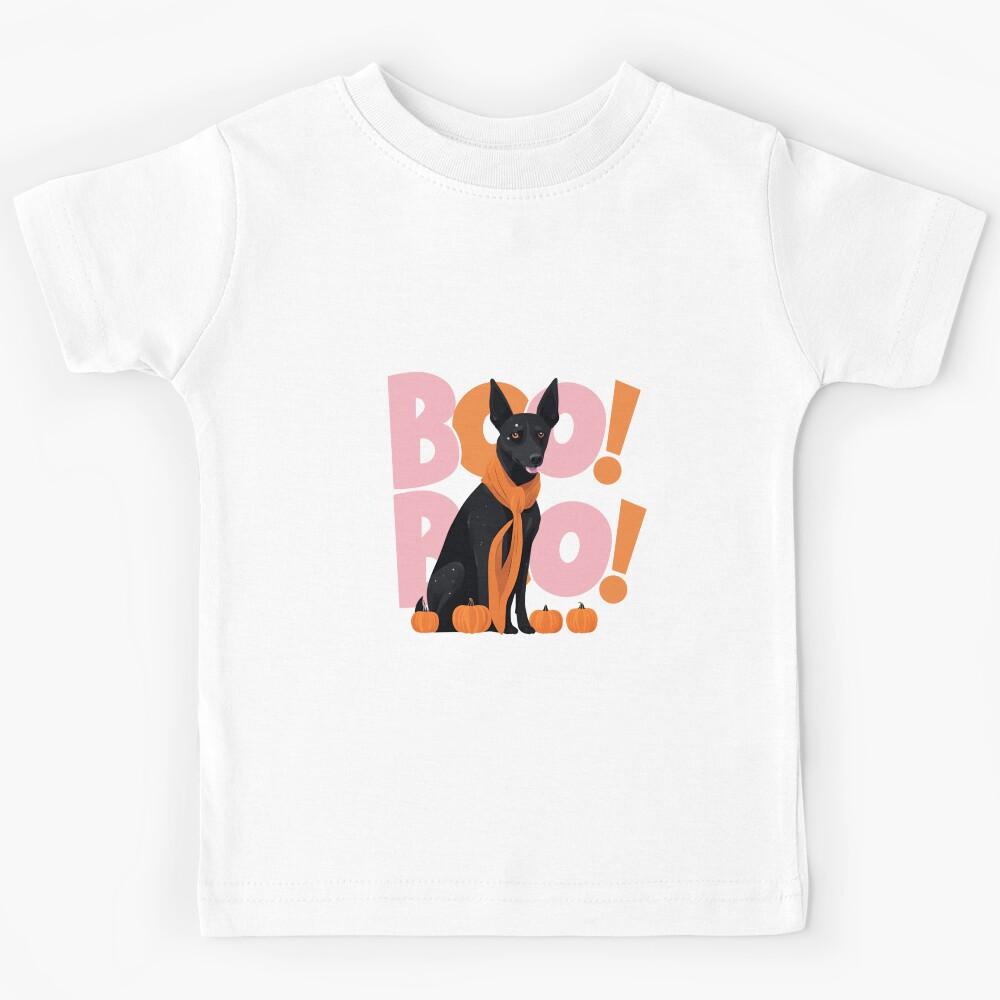 Trick or Treat: German Shepherd Dog in Halloween Costume Kids T-Shirt 120