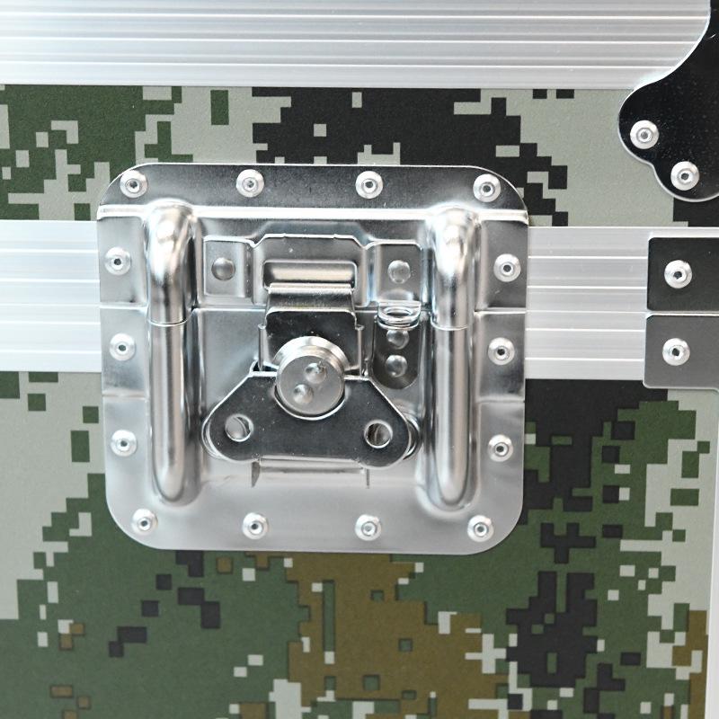 Custom Aluminum Camouflage Trolley Case with Wheels, Shockproof Aviation and Outdoor Equipment Protection