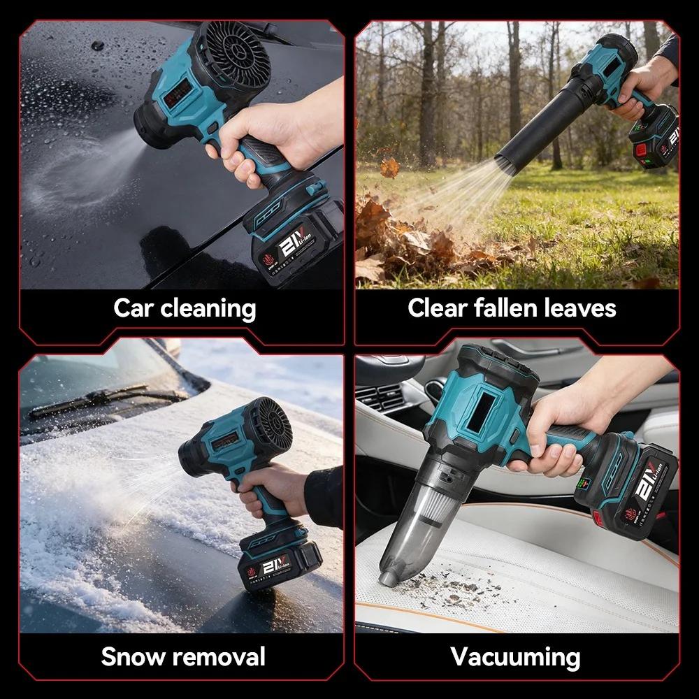 3500W 350M/S Brushless Electric Turbo Blower Cordless Leaf Blowing Dust Vacuuming Household Tool For Battery Pin