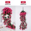 Violets Artificial Flower Rattan Fake Plant Vine Decoration Wall Hanging Roses Flowers for Home Wed Party interior outdoor Decor