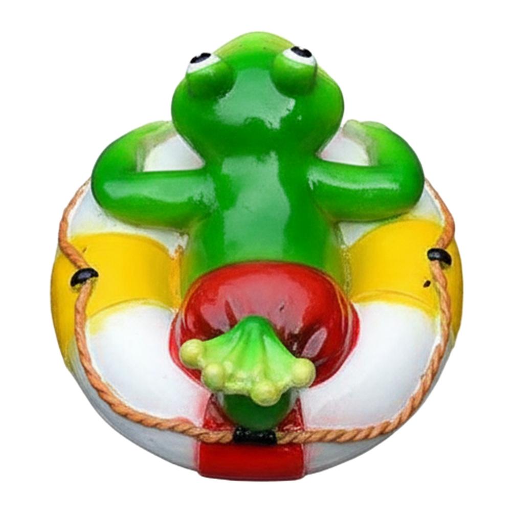 Outdoor Harz Frosch Ornament für Wasserspiele mit natürlicher Schwimmfähigkeit Geeignet für Teiche Brunnen und Aquarien