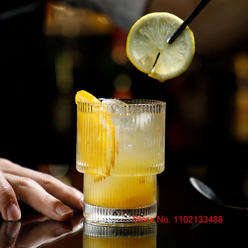 INS Simple Collins Glass Cocktail Cup Bar Husholdningsdrikkevarer Glassvarer Japansk Retro Juice Drikk Kaffe Øl Krus Melk Tekopp