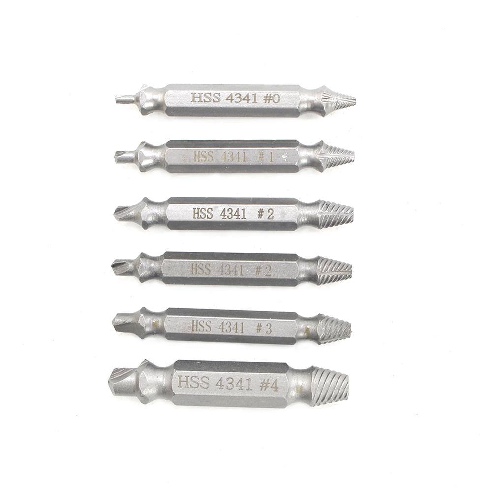 6 Pcs Drill Bit Set Broken Head Screw Removal Tool Bolt Screw Extractor Breaker Screw Remover Stripping Tool