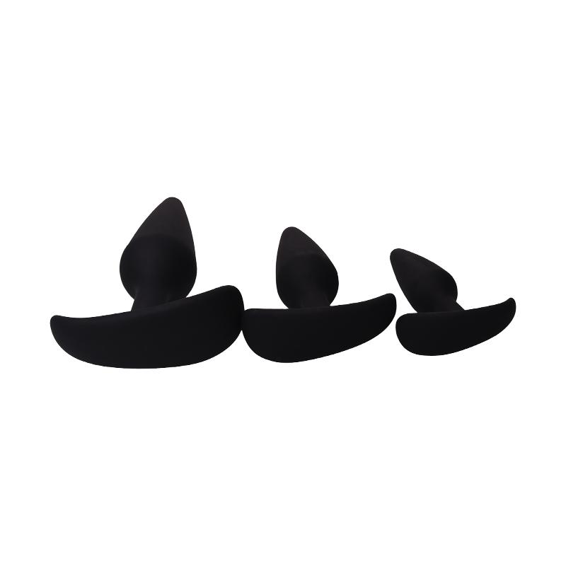 Prostate Massager 3 Different Size Silicone Plugs Anal Butt Plug Anal Dilation Trainer Adult Games Sex Toys For Men Women SM
