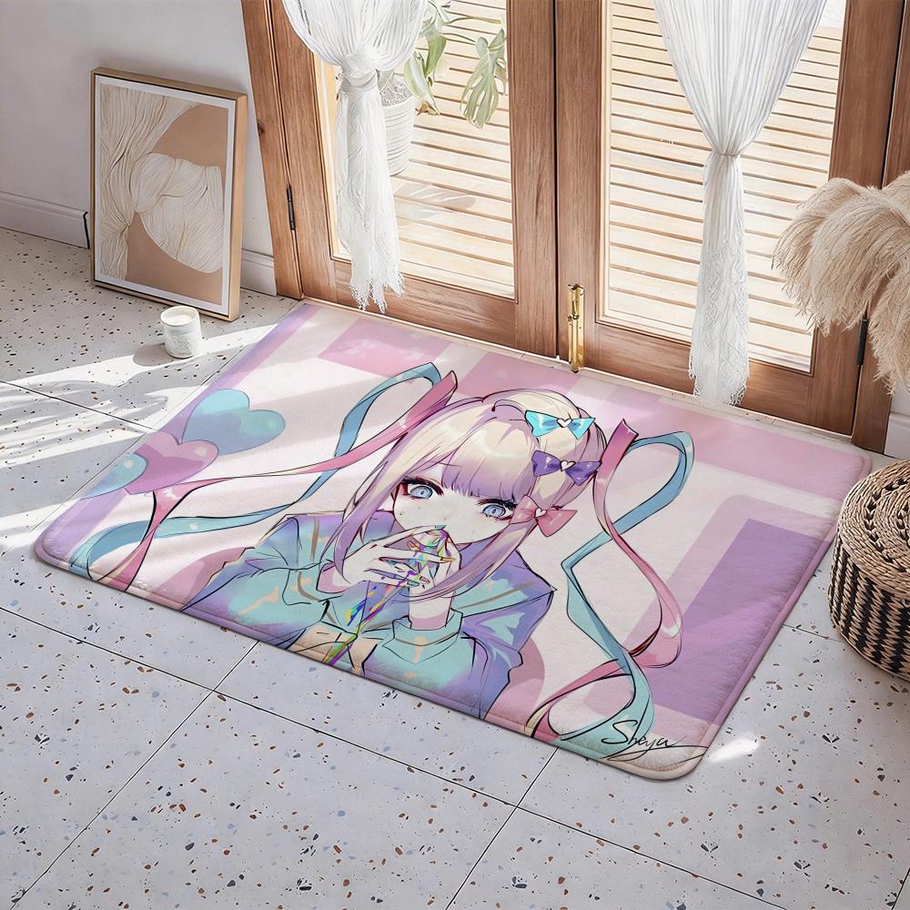 Game N Needy Girl Overdose Floor Mat Eco  Flannel Doormat Non Slip Odorless Indoor Floor Rug Soft Short Plush Home Mat
