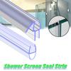 2pcs Sealing Strips of 50cm Transparent Bath Shower Screen Door Seal Strip 4 To12mm Seal Gap Window Weatherstrip Sealing Strips
