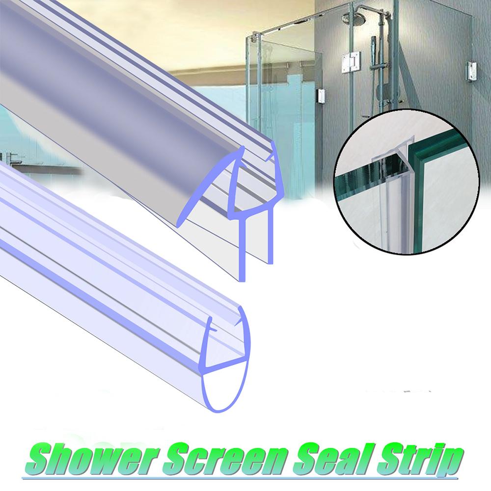 2pcs Sealing Strips of 50cm Transparent Bath Shower Screen Door Seal Strip 4 To12mm Seal Gap Window Weatherstrip Sealing Strips