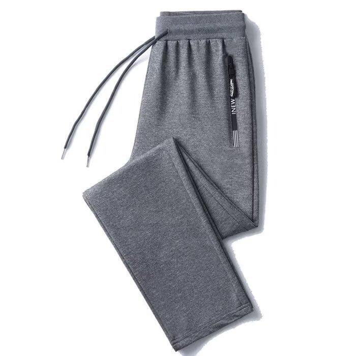 

Мужские повседневные спортивные брюки осень/зима — большой размер, свободный крой, карманы на молнии, брюки с манжетами Flat-leg style, 5XL темно-серого