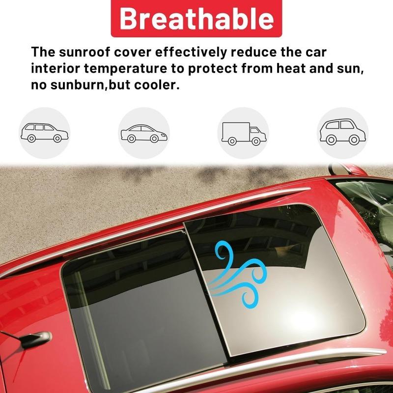 Universal Car Decorative Sunroof Vent Wind Deflector Black Top Cover DIY Car Sunroof Visor Decorative Exterior Accessories