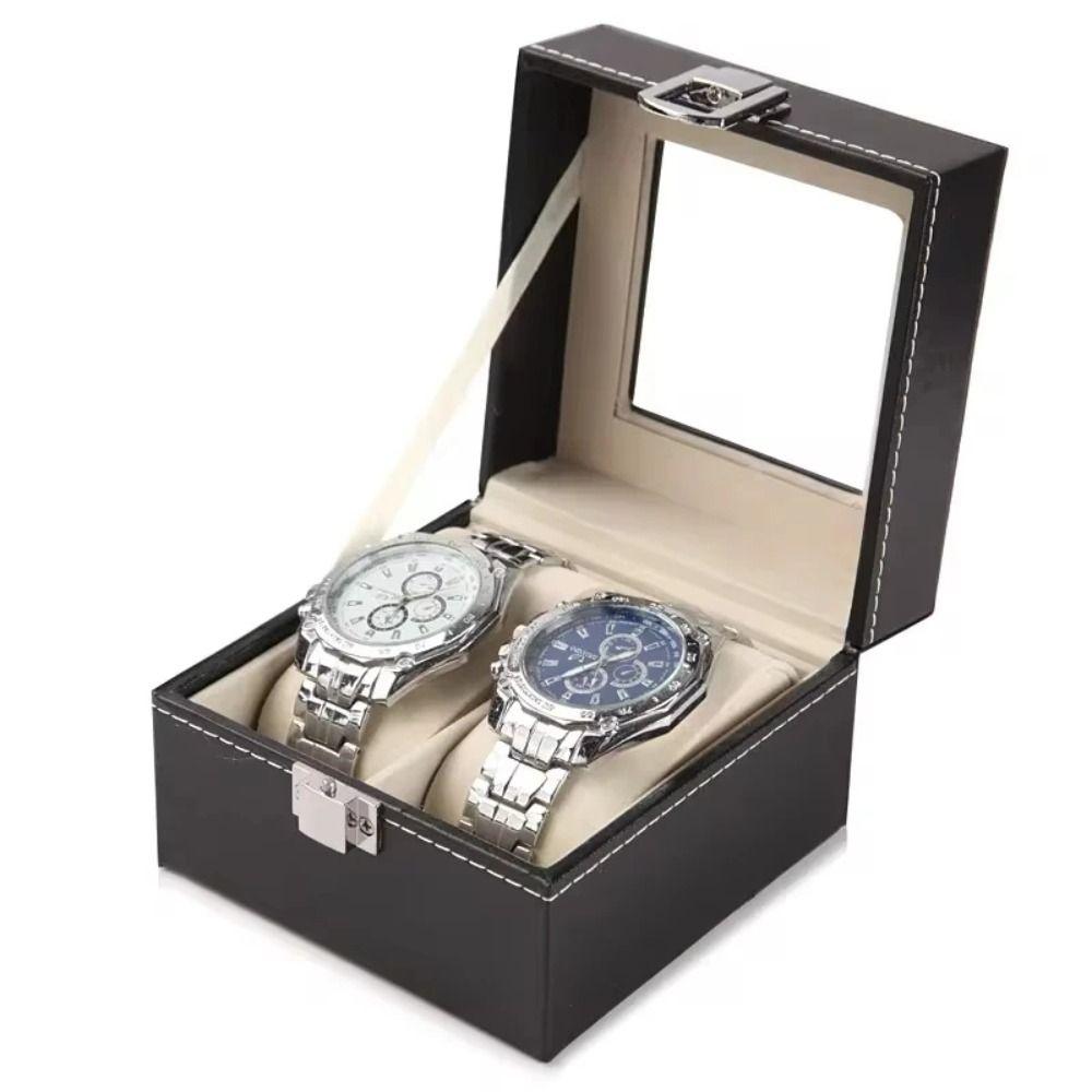 Lockable Jewelry Box 2/3/6/10/12 Grids Watch Display Box Watch Storage Box  Father's Day Gifts