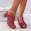 Fashion 2025 Fashion Ladies Shoes Closed Toe Women's Sandals Summer New Hollow Out Plus Size Casual Rome Best Seller Heeled Sandals