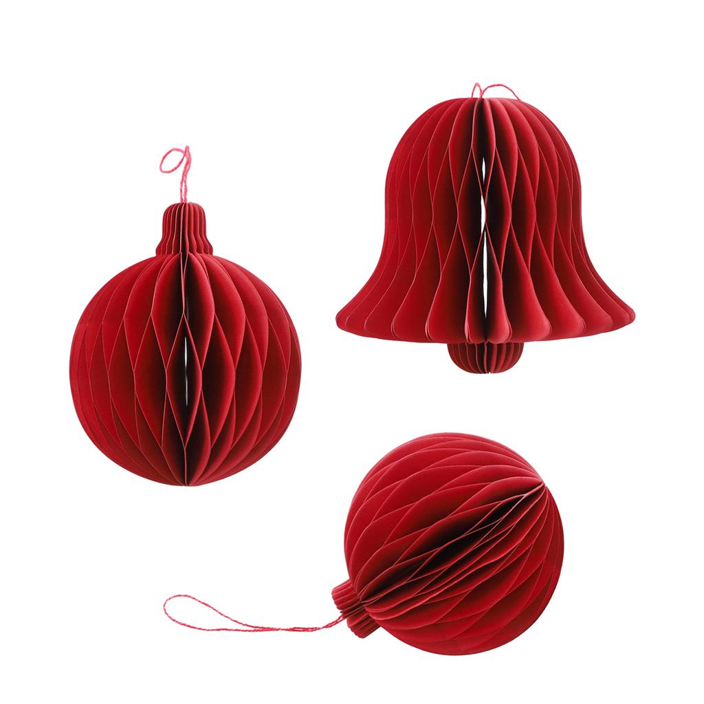 Dekorative Ornamente 3D Origami Laterne Feiertagsveranstaltungen Neujahrsfeiern Rot Verspielte Dekoration Beleuchteter Visueller Effekt