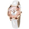 OLEVS Women's Watch, Popular and Cute, Sparkling Rose Gold Dial with Diamonds, Quicksand Quartz Movement, Waterproof, Luminous, White, Gift
