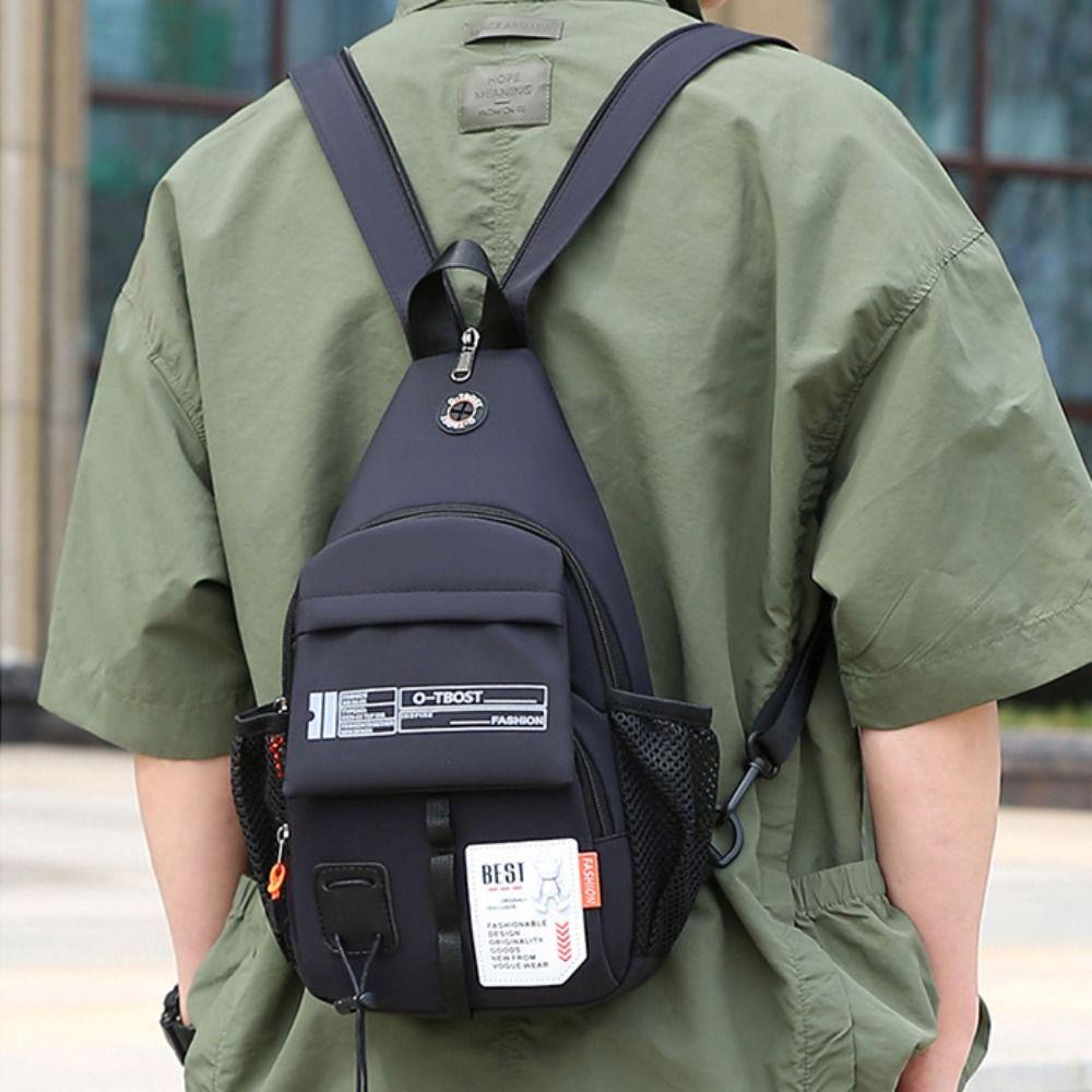 Adjustable Strap Men Chest Bag Oxford Men Crossbody Bag Fashion Sling Backpack  Women