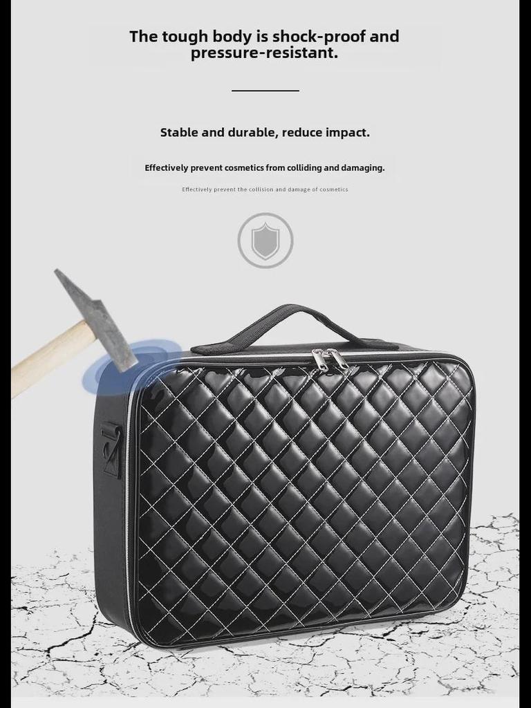 Large-Capacity Makeup Storage Bag: Portable Organizer for Brushes, Tools, Nails, and Eyelash Accessories