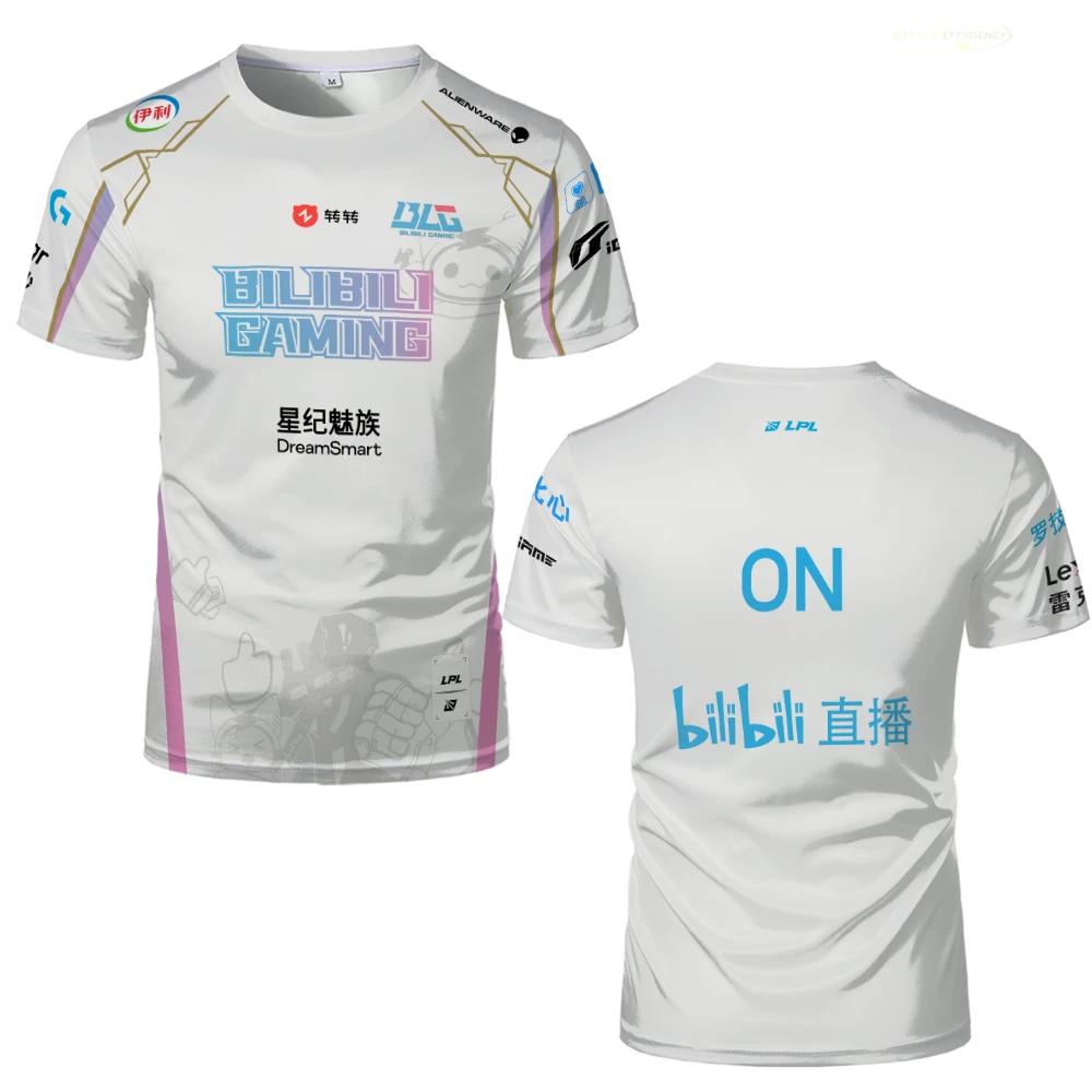 League Of Legends BLG Koszulka Mundurowa Koszulki E-sportowe LPL Fani Koszulki Wspierające Grę ESports Unisex Krótki Rękaw Top Koszulka