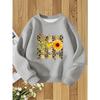 European Sizes Kids' Round Neck Hoodie Fashion Print Versatile Top