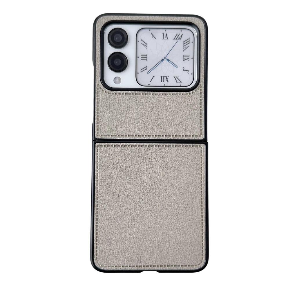 Huawei Nora Flip Faltbares Handyhülle: Einfach, Schützend, Einfarbig, Litschi-Muster.