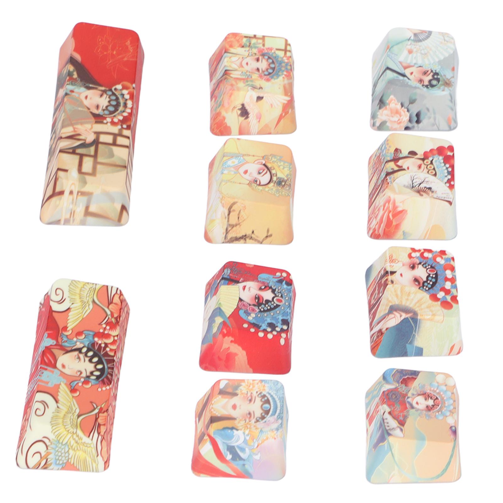 

Колпачки для клавиш в китайском стиле, материал PBT, отличная долговечность, легкий набор текста, DIY колпачки для клавиш