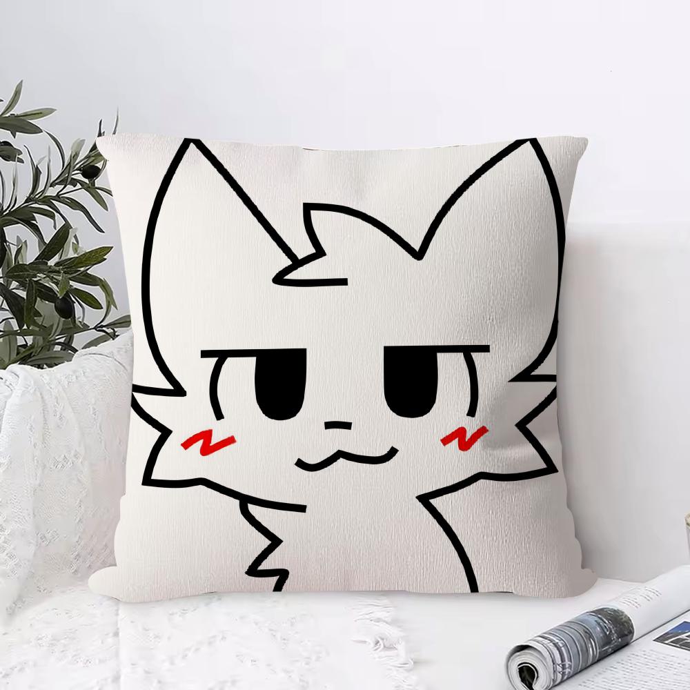 Boykisser Silly Cat Soft Plush Pillowcase DoubleSided Printed Cushion Cover Hidden Zipper Home Decor