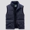 Mens Fleece Vest Thick Warm Stand Collar Multi Pocket Camo Casual Sleeveless Jacket Winter