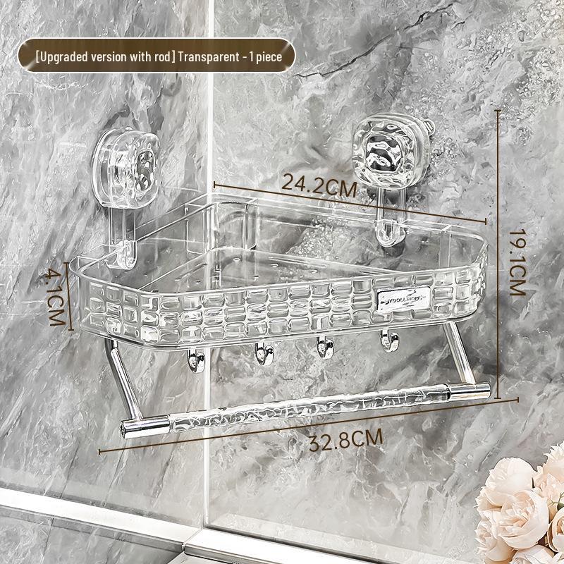 

Полка для хранения в душе и ванной на присосках, без сверления