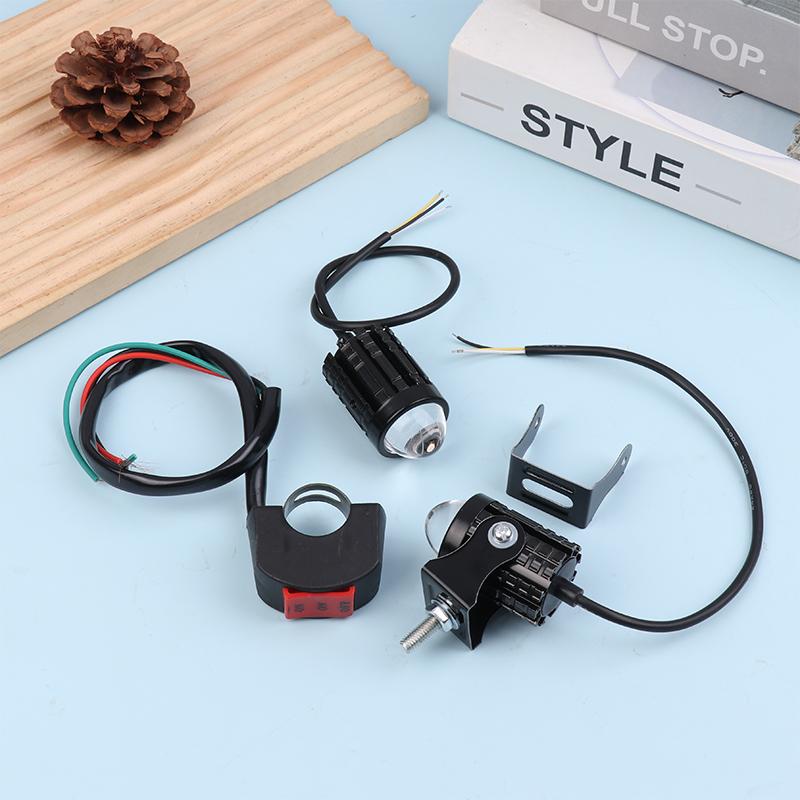 Led Motorcycle Spotlight With Switch Super Bright Motorcycle Led Explorers Headlight Projector Fisheye Lens Led Moto Fog