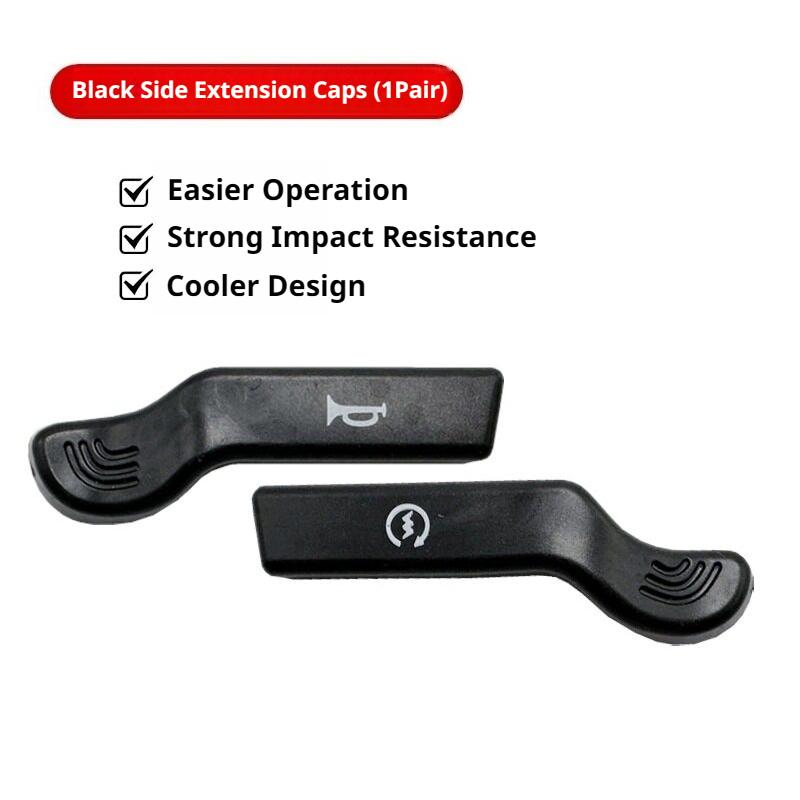 BLALION 2pcs Motorcycle Horn Side Extension Caps Universal Motorcycle Modification Start Up Horn Switch Extender Horn Button чёрный