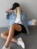 2026 Europäisch-Amerikanische Mode Denimjacke: Lässiger, vielseitiger Stil für Damen