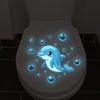 Glow-In-The-Dark Girl Dolphin Toilet Sticker Luminous Self-Adhesive Vinyl Wall Sticker Bathroom Wall Or Window Decoration