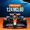 1/24 McLaren F1 MCL60 2023 Racing Team Diecast Metal Toy Car Miniature Vehicle Model Free Wheels Collection Gift Boy