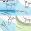 Newcopperclassical Cross Flower Type Musical Note Butterfly Safety Chain For Women Bead Diy Bracelet Jewelry Gift