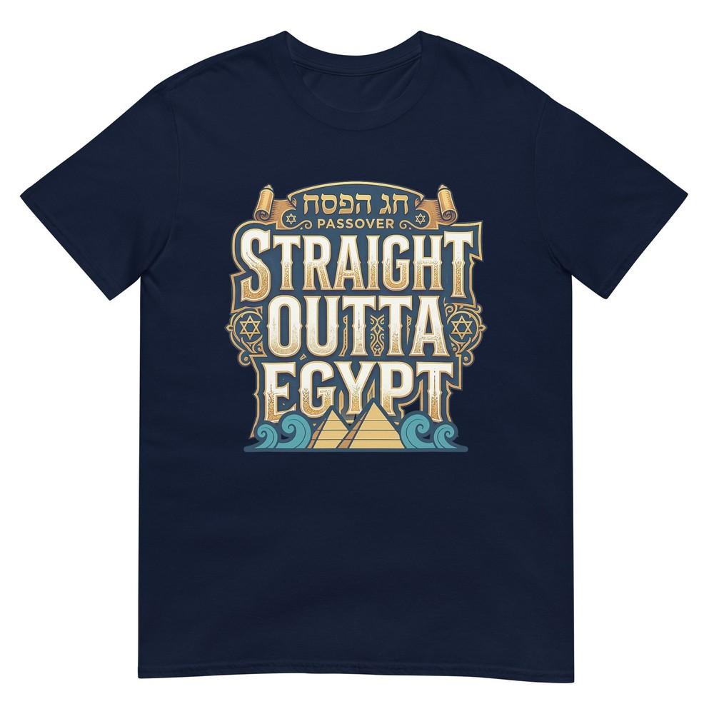 Straight Outta Egypt Biblical Exodus Funny Passover Tshirt S