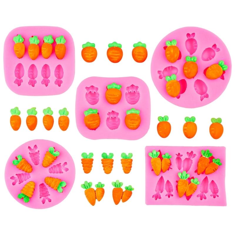 Fondant Molds Small Carrots Molds Chocolate Silicone Moulds Cake Molds DIY Baking Molds for Fondant Decoration