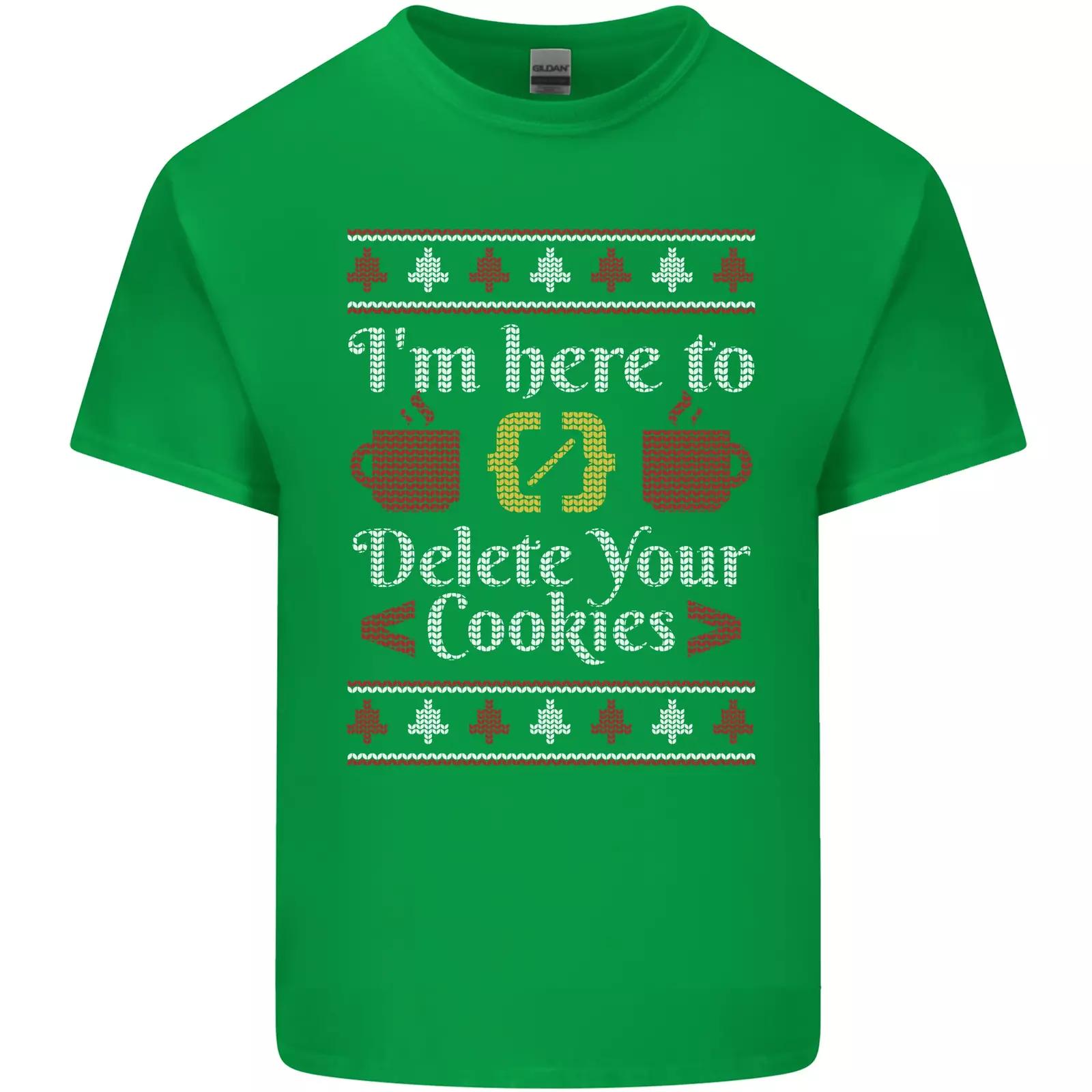 Im Here To Delete Cookies Funny Christmas Programmer TShirt 100 Cotton ONeck Short Sleeve Casual Mens Tshirt Size S3XL S