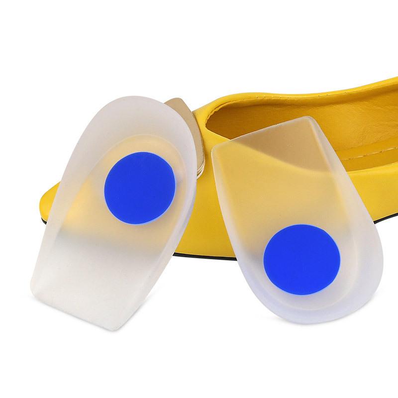 Super Soft Silicone Heel Pad Shock Absorbing Insole for Women Men Thickened Goblet Half Size Sports Shoes