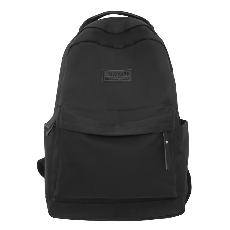 

Школьная сумка для женщин, школьников, однотонный студенческий рюкзак, большой вместительный рюкзак в студенческом стиле, женский чёрный