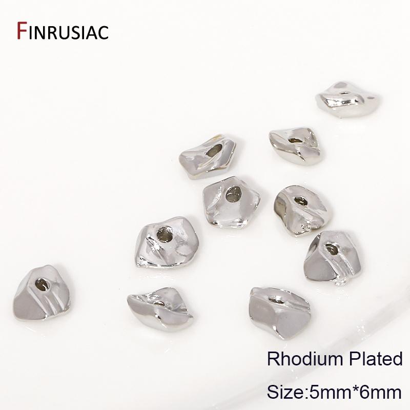 

10/20Pcs 18K Gold Plated Brass Irregular Spacer Bead Separator For DIY Bracelet Making,Loose Beads For Jewelry Making Findings 10 Pcs
