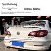 Volkswagen CC Rear Spoiler (2009-2018) - Non-Destructive, No-Punching Diffuser, Carbon Fiber Texture.