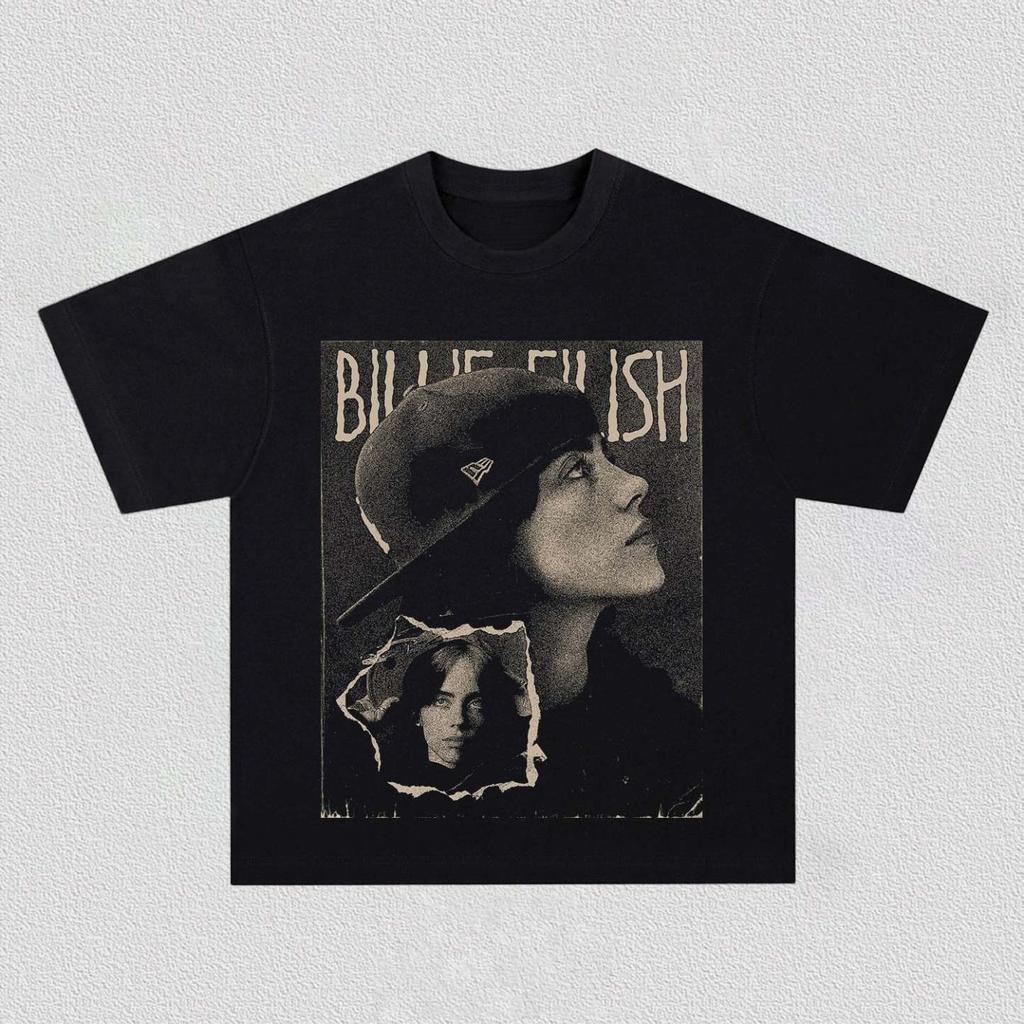 Billie Eilish Grafiche Y2k 100% Cotone Unisex T-shirt 2026 Nuova Girocollo Manica Corta Unisexs Moda Donna Hip Hop T-shirt Regali per Fan