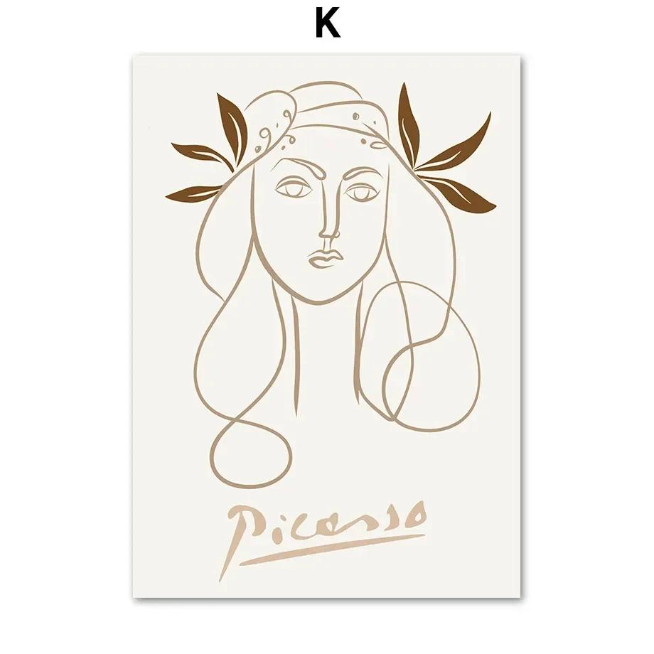 

Vintage Canvas Painting Wall Art Prints and Wall Pictures, Picasso Beige, Henri Matisse Boho Posters, Living Room Decor 21x30cm No Framed