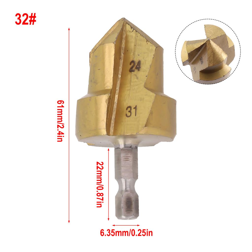 1 Pcs 6.35 Mm Hexagonal Shank Drill Bit Water Pipe Expansion Drill Punch Plumber Hole Expanding Tool Power Tool Accessories