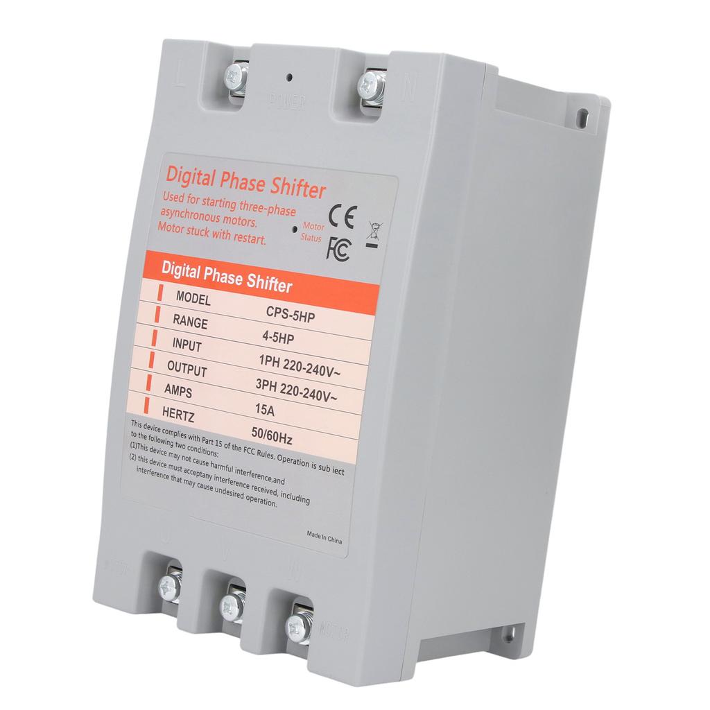 5 Phase Single-Phase To Three-Phase Converter, 220‑240 V AC, 4.1 Pounds, Small Size and Lightweight, Easy Installation, Supports High Motor Driven E