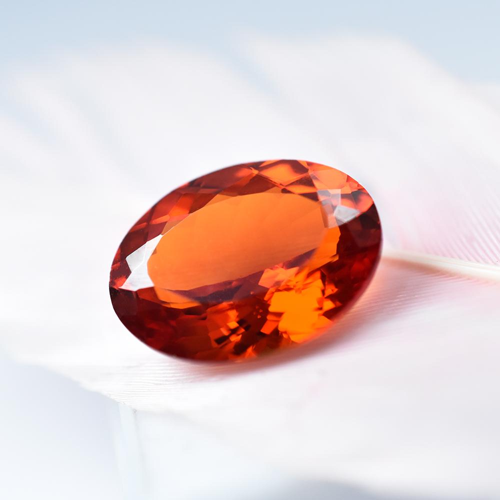 CERTIFIED 10.70 Ct Orange Sapphire Oval Cut Natural Jewelry Making Rare Gemstone
