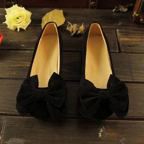 

2025 spring new ladyshoes flat single shoes women s one-pedal shallow bow leopard print large size women s shoes maternity shoes 34 чёрный